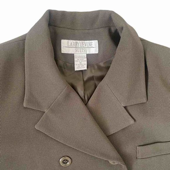 Vintage Larry Levine Suits Double Breasted Blazer Lined Womems Sz 16 Blazer Only - Picture 4 of 8